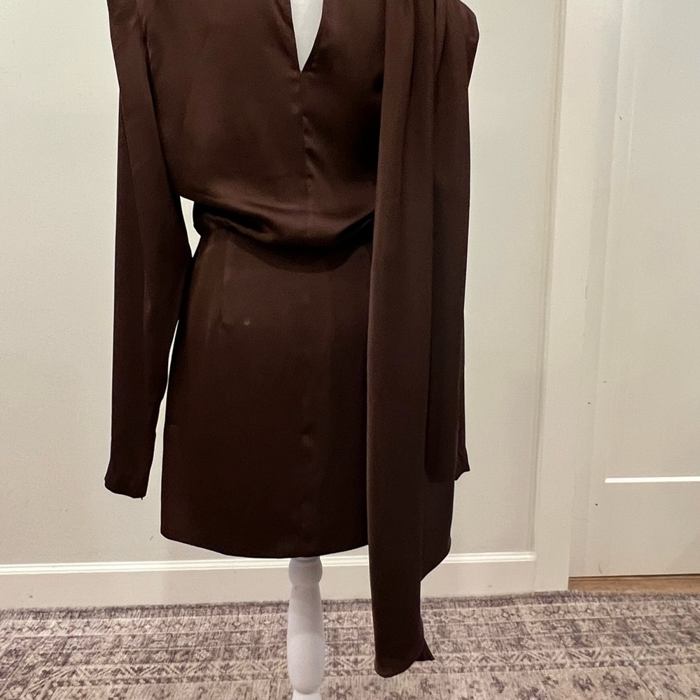 Ronny Kobo Collection Brown Long Sleeve Dress - Picture 10 of 11